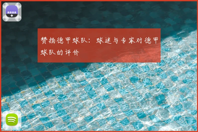 赞扬德甲球队:球迷与专家对德甲球队的评价